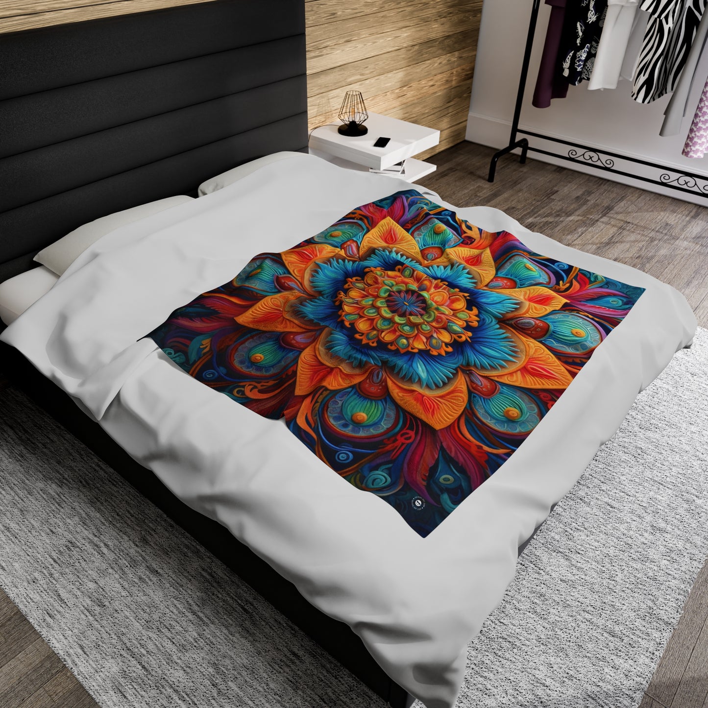 Floral Mandala - Artsy Throw Blanket