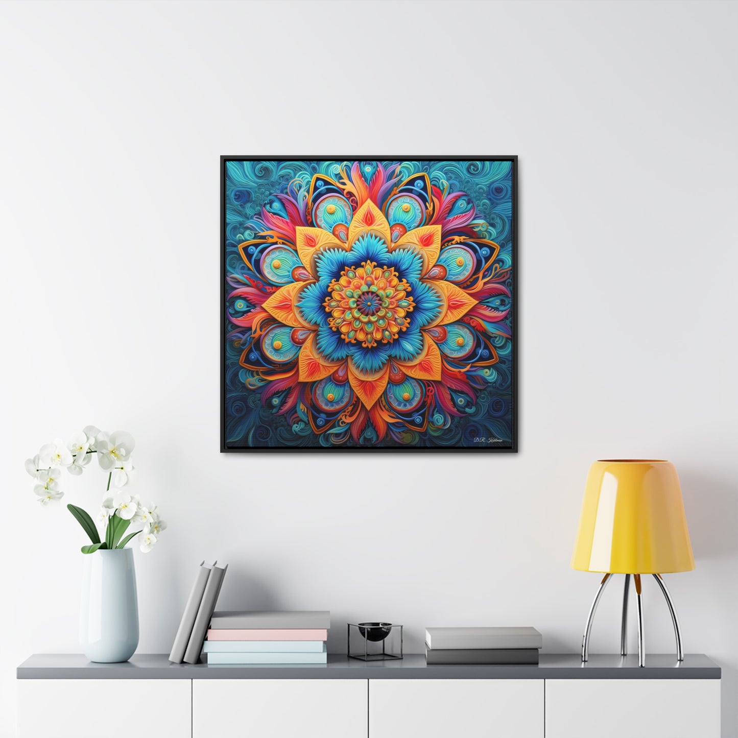 Floral Mandala on Canvas