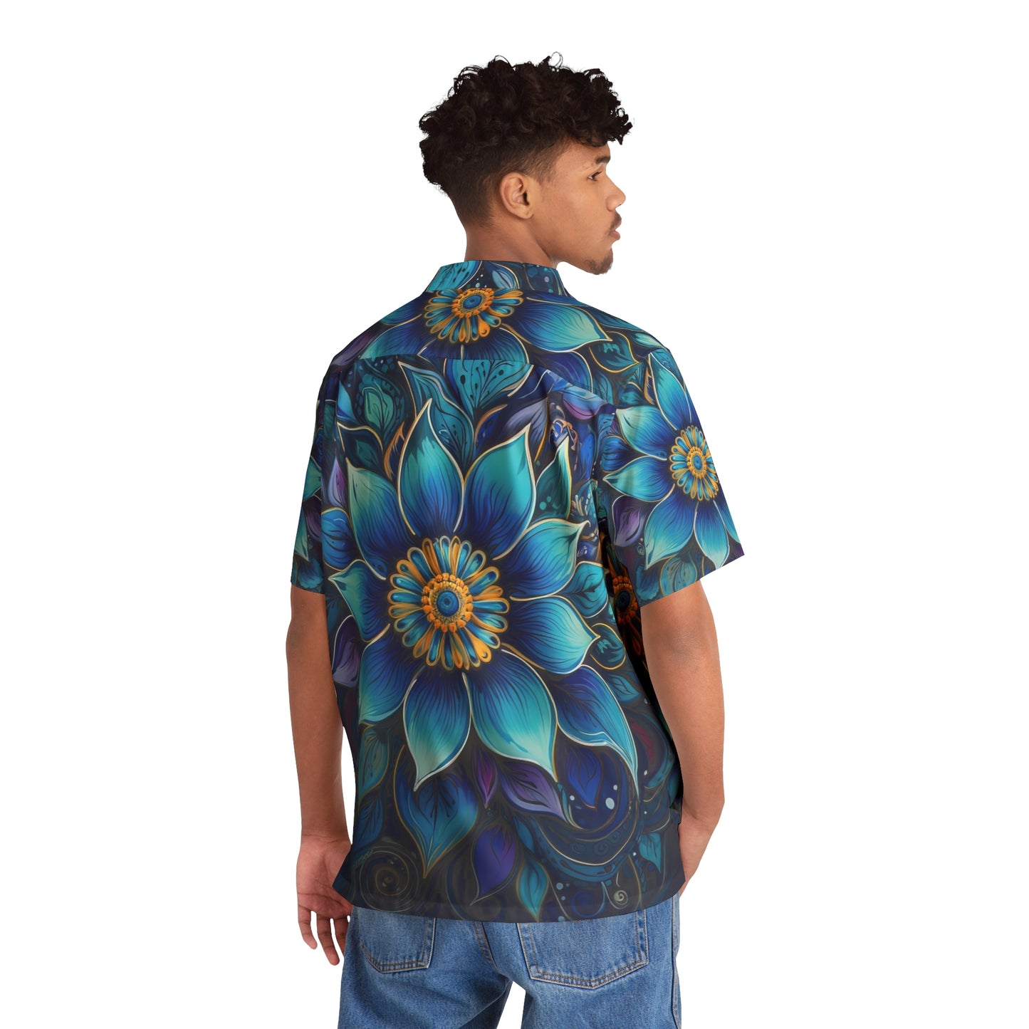 Blue Floral Mandala - California Chill Shirt