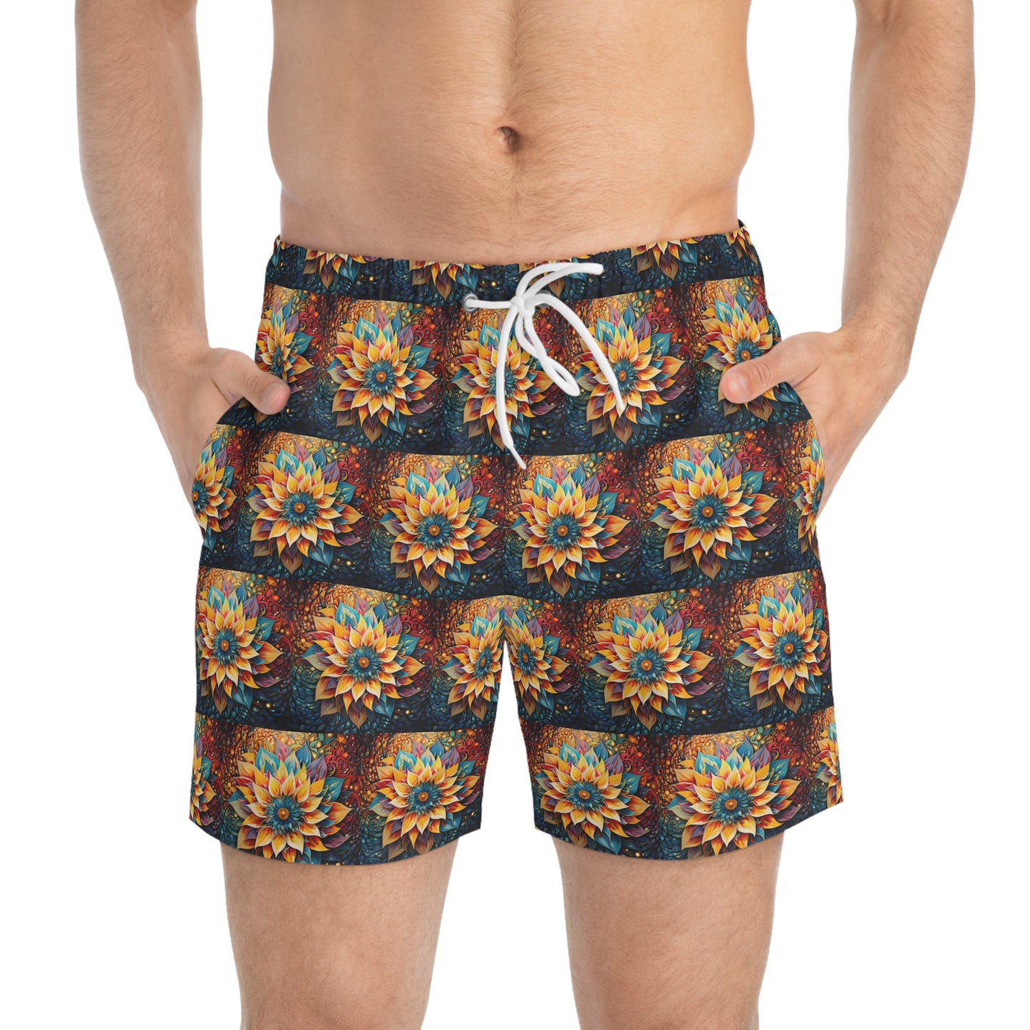 Pulsation Mosaic - Artsy Swim Trunks