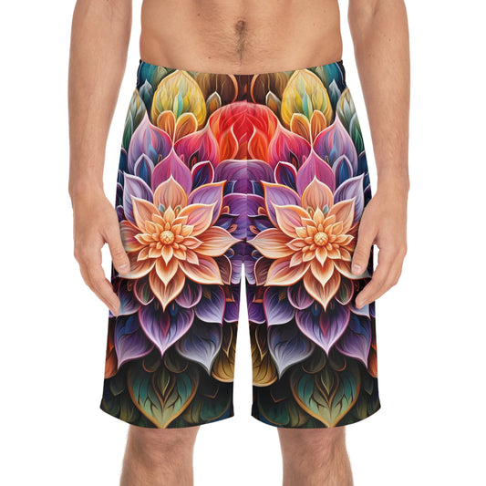 Lotus Mandala - Artistic Board Shorts