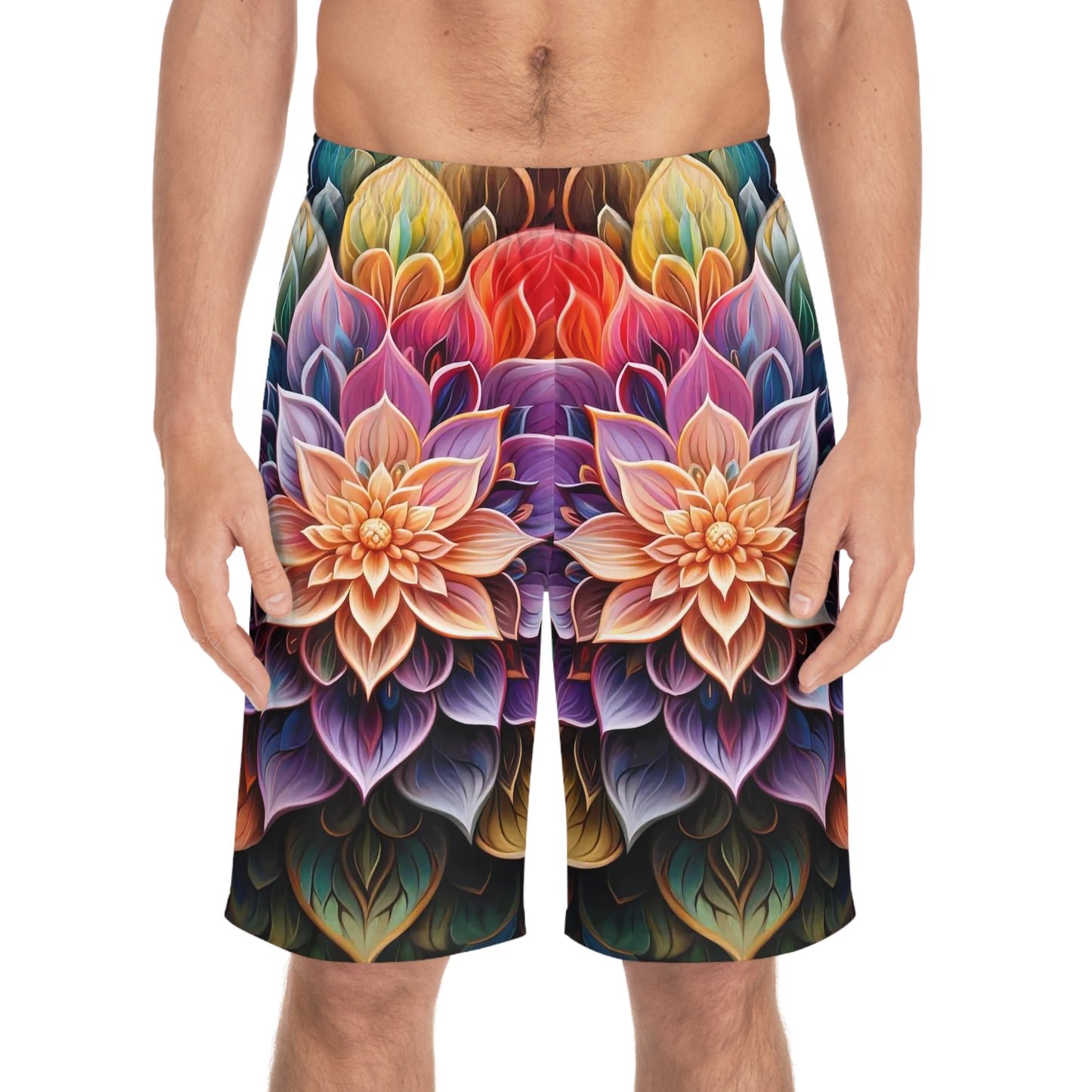 Lotus Mandala - Artistic Board Shorts