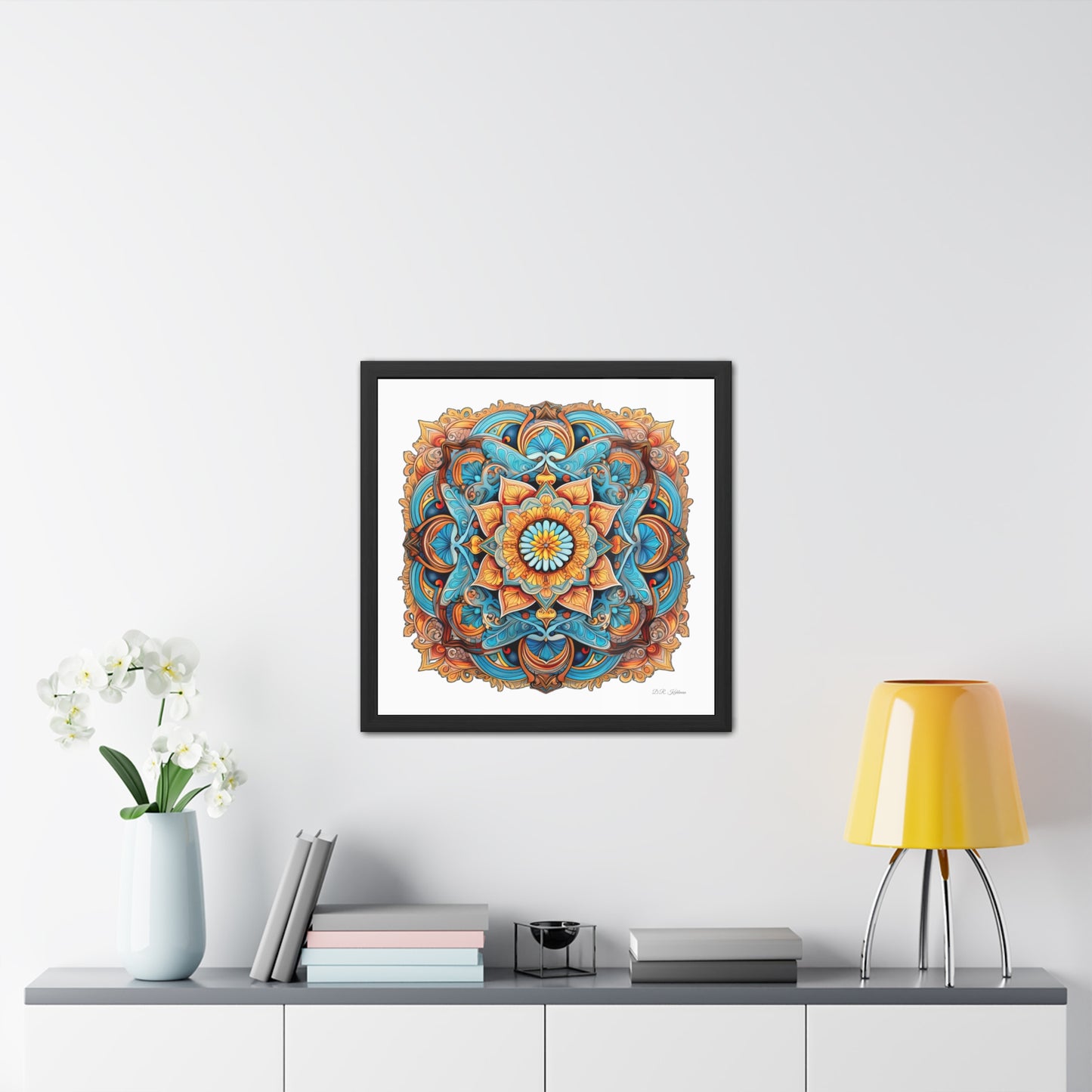 Winged Mandala - Framed Fine Art Print