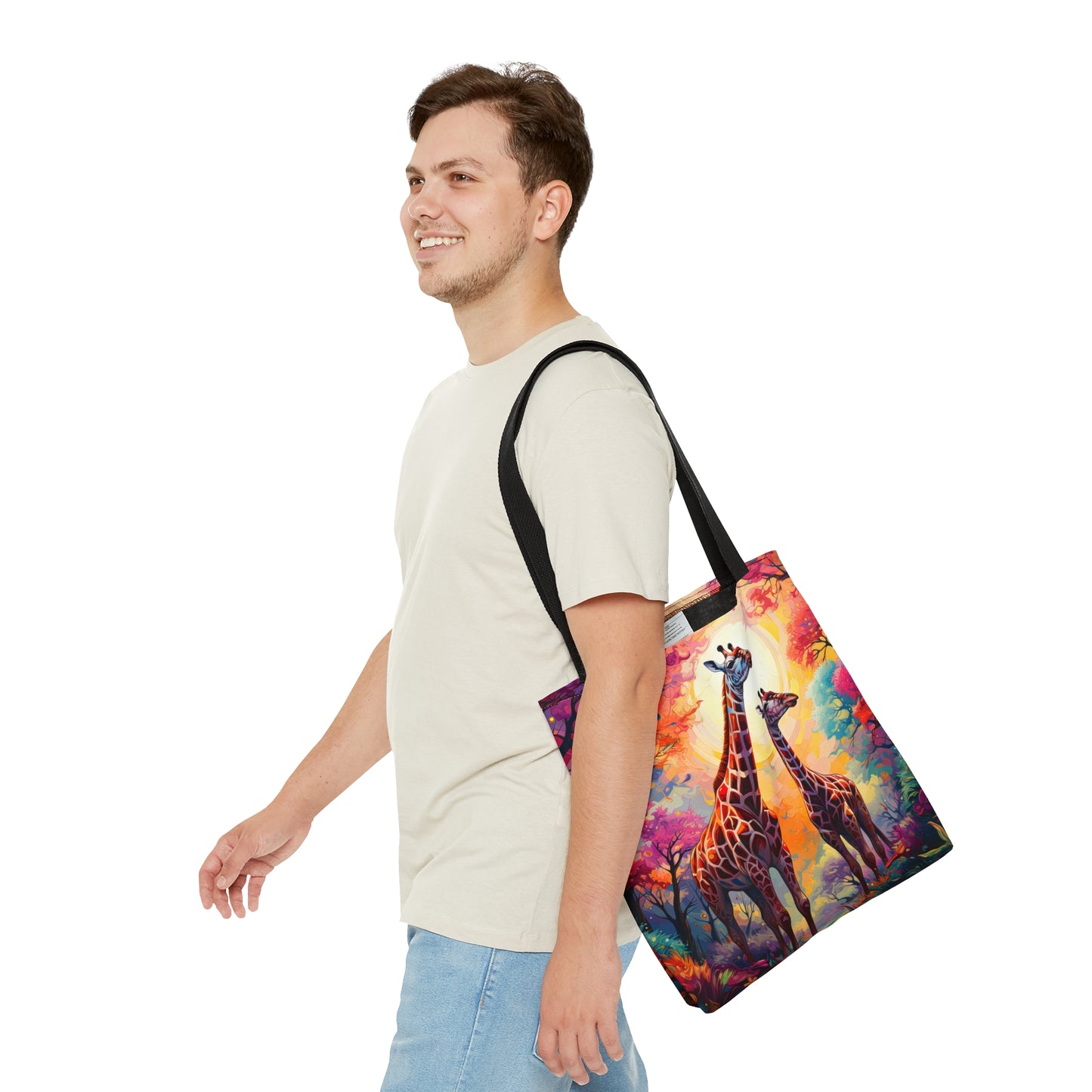 Giraffe Sunrise - Artistic Tote Bag