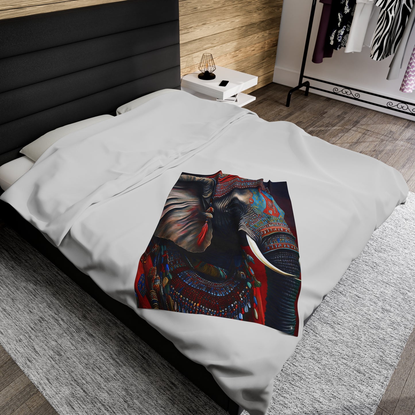 Elephant King - Artsy Throw Blanket