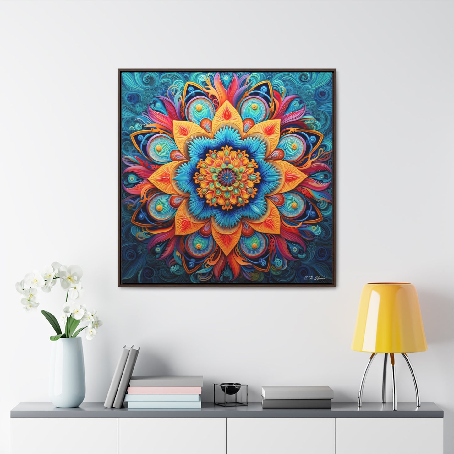 Floral Mandala on Canvas