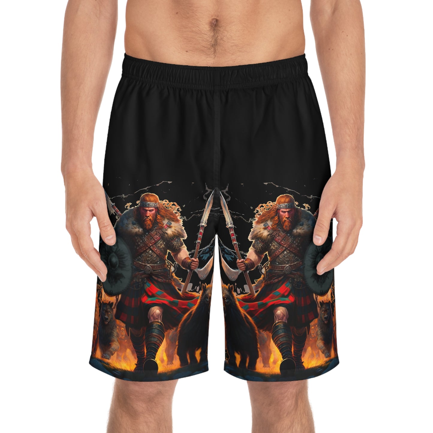 Scottish Battle Dog Pack - Artistic Board Shorts