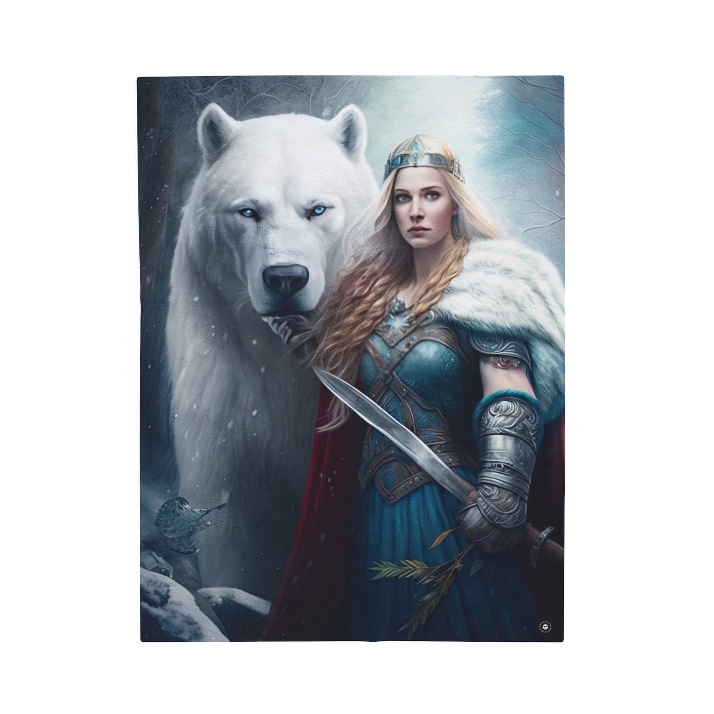 Polar Bear Baroness - Artsy Throw Blanket