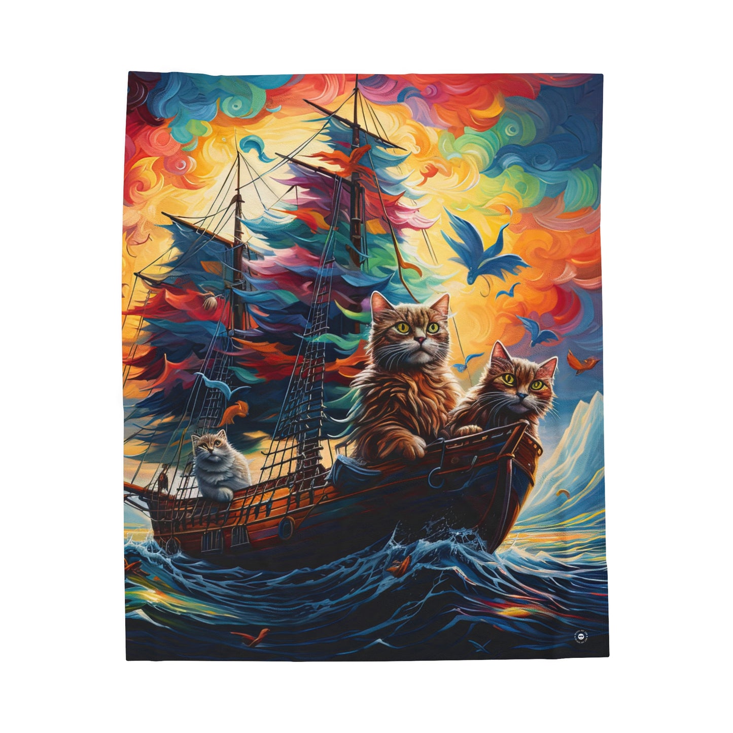 Sea Cats - Artsy Throw Blanket