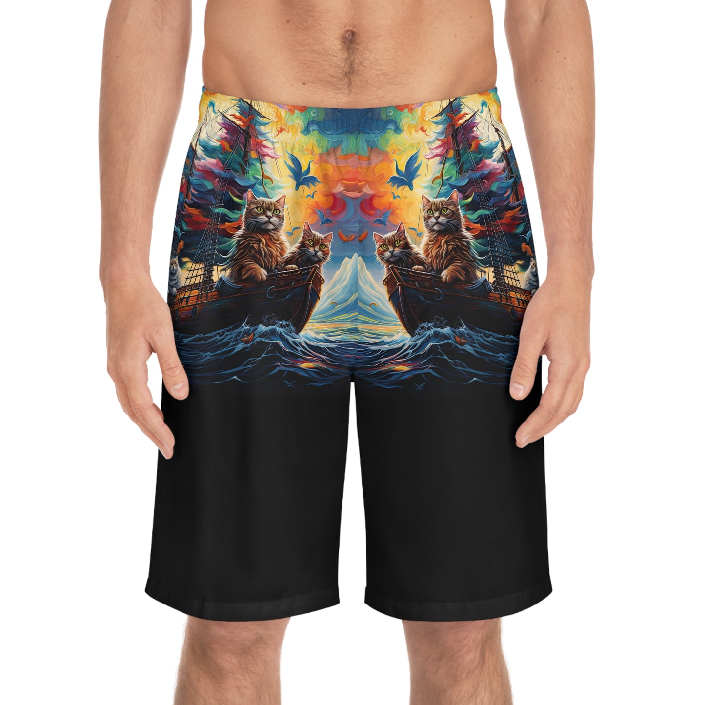 Sea Cats - Artistic Board Shorts