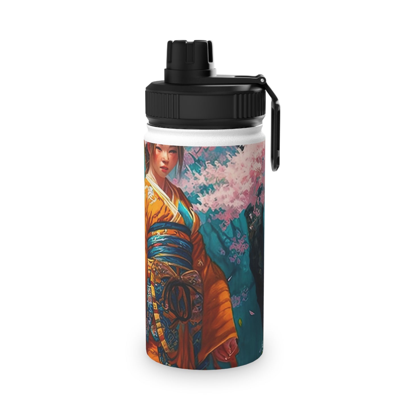 Cherry Blossom Tiger Geishas - Water Bottle