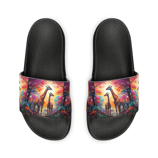 Giraffe Sunrise - Men's Slides