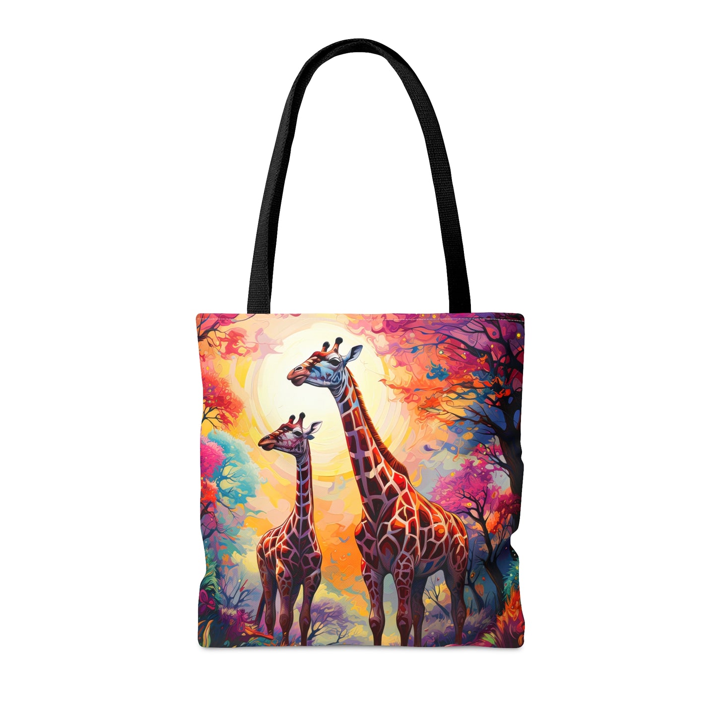 Giraffe Sunrise - Artistic Tote Bag