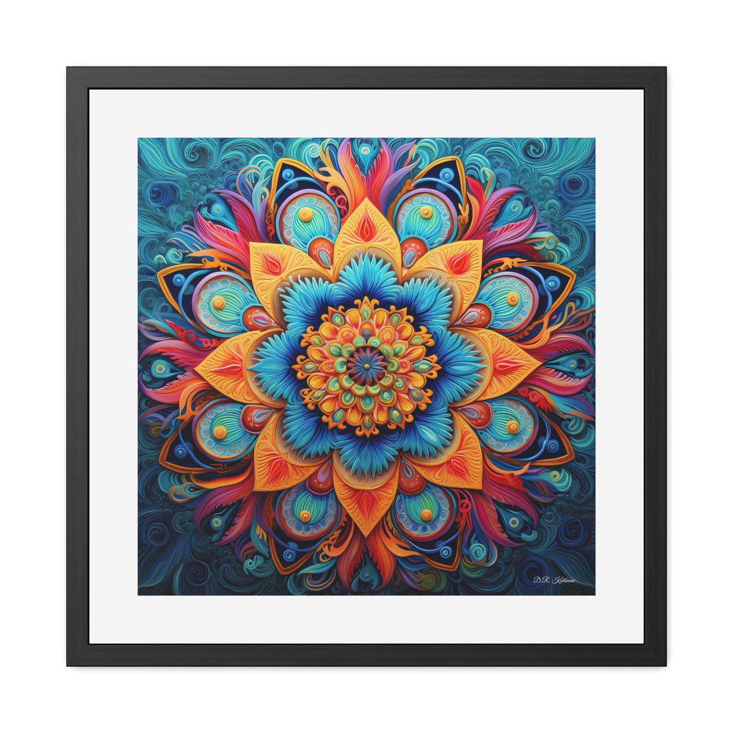 Floral Mandala - Framed Fine Art Print