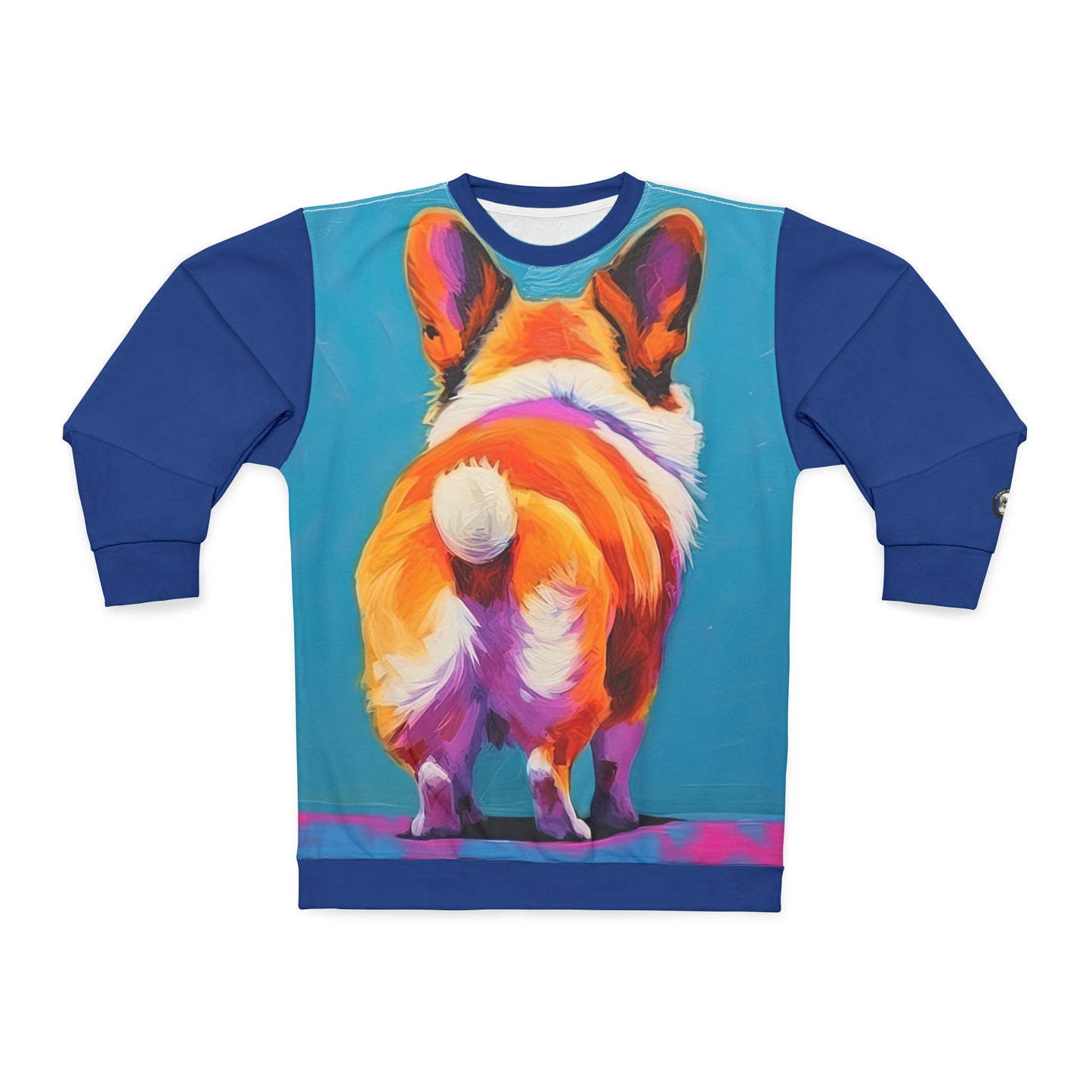 Corgi Butt in Blue - Artistic Sweatshirt