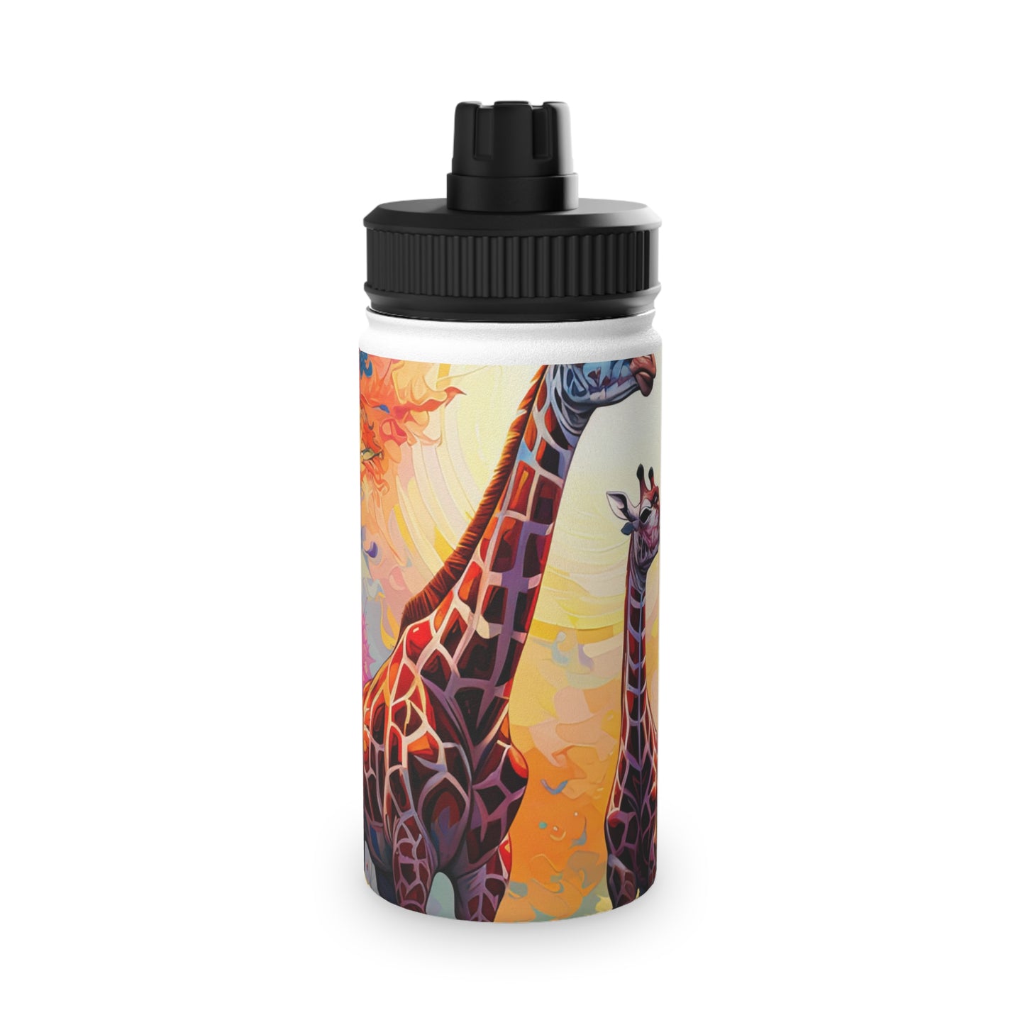 Giraffe Sunrise - Water Bottle