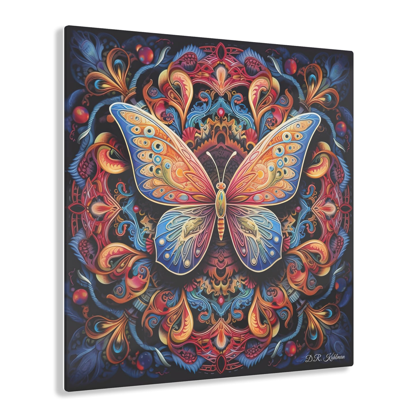 Butterfly Mandala on Acrylic