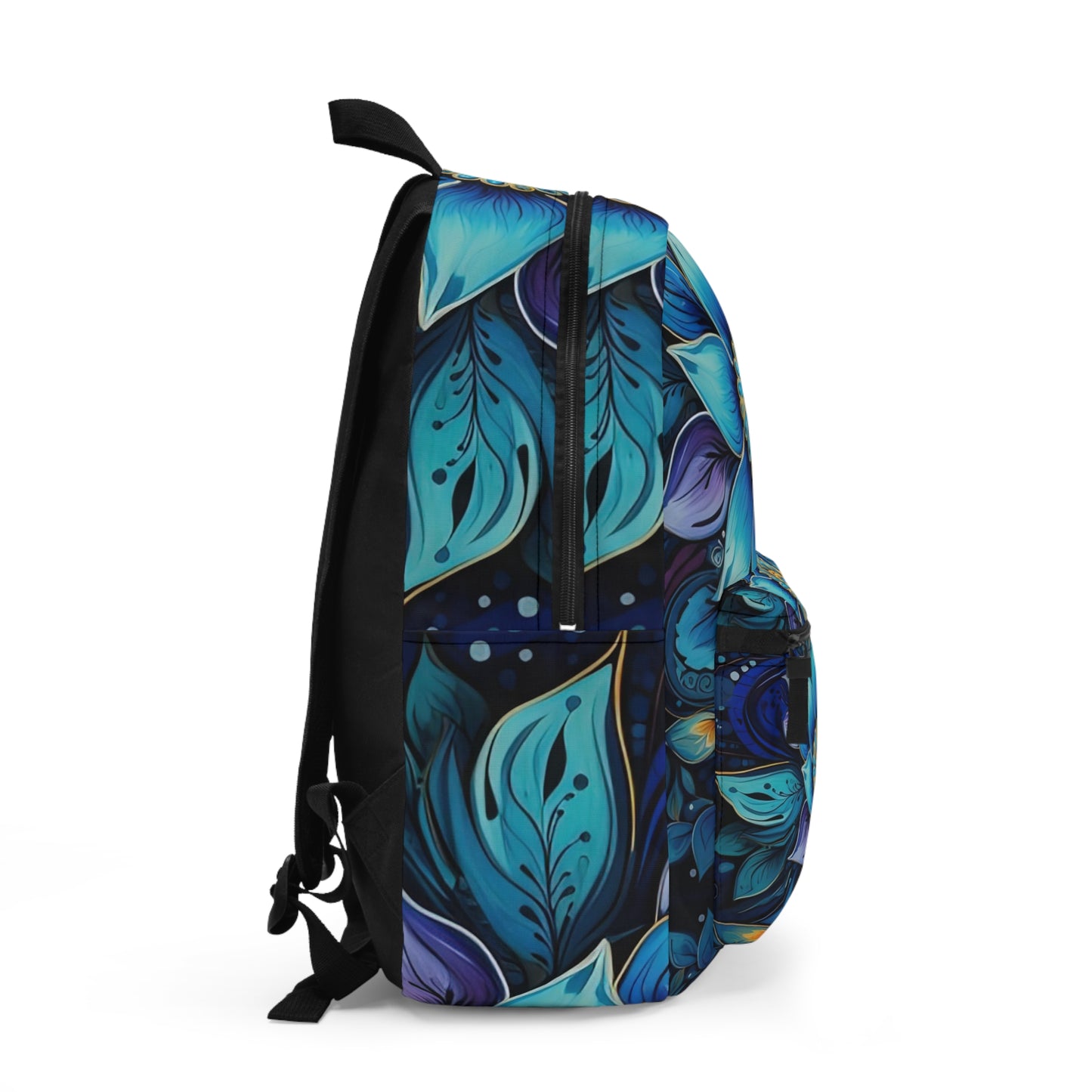 Blue Floral Mandala - Artsy Backpack