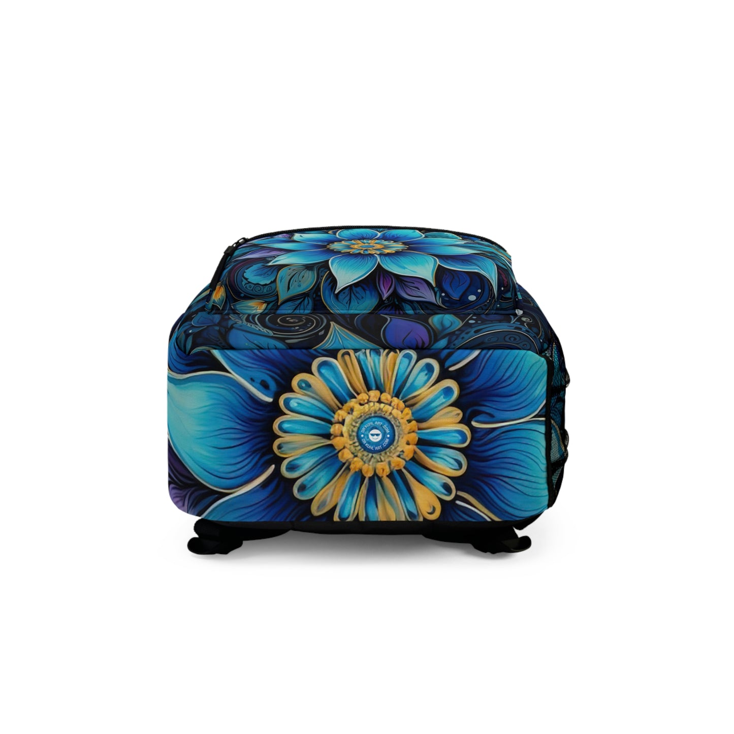 Blue Floral Mandala - Artsy Backpack