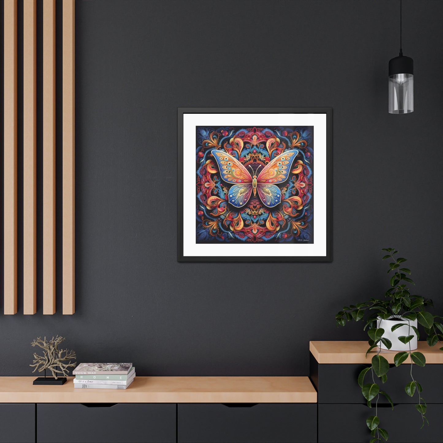 Butterfly Mandala - Framed Fine Art Print