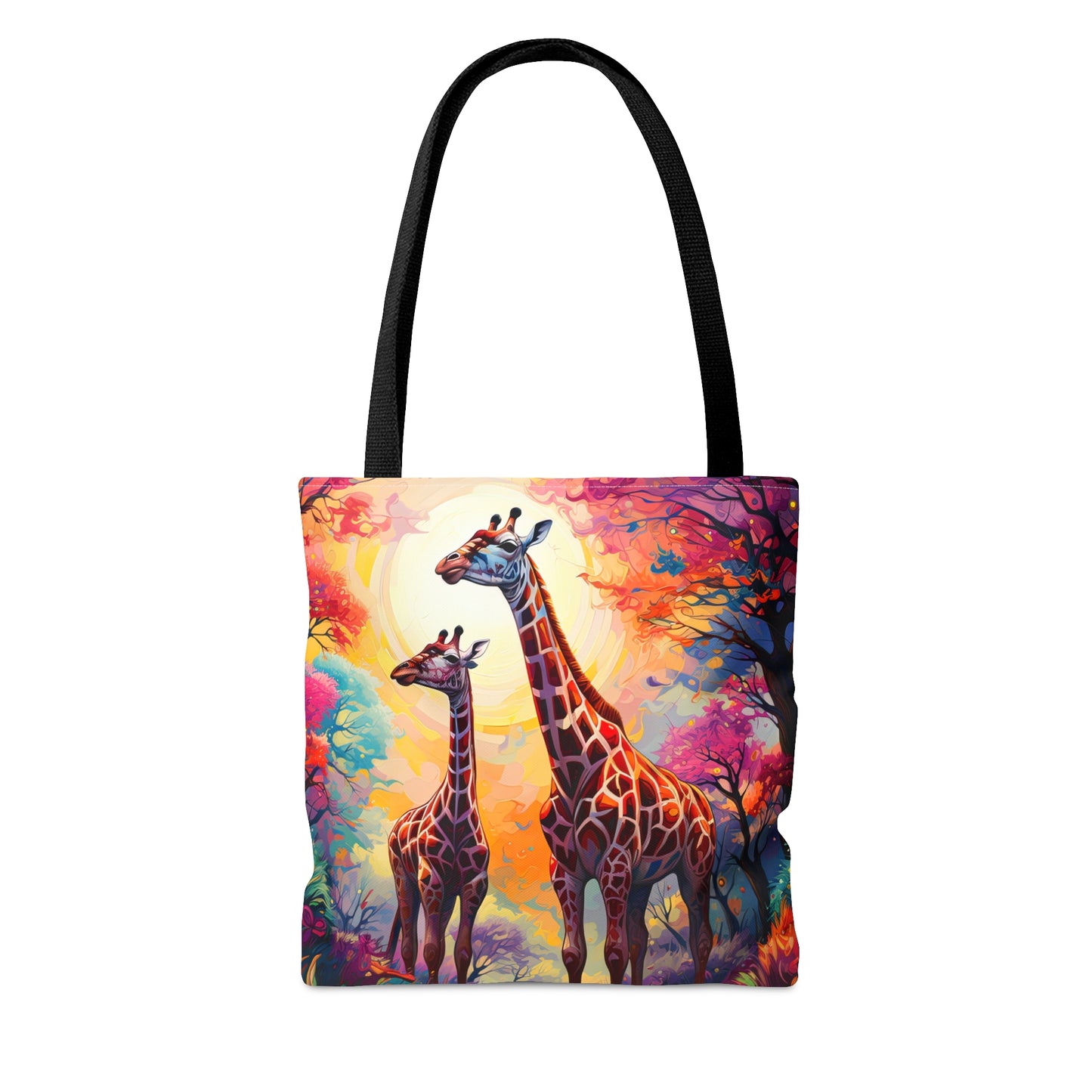 Giraffe Sunrise - Artistic Tote Bag