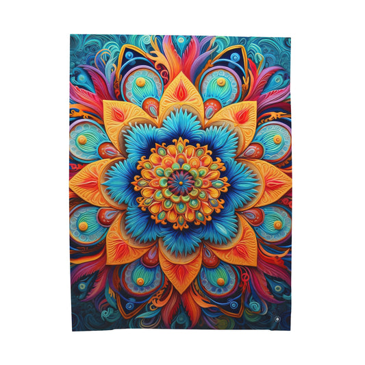 Floral Mandala - Artsy Throw Blanket