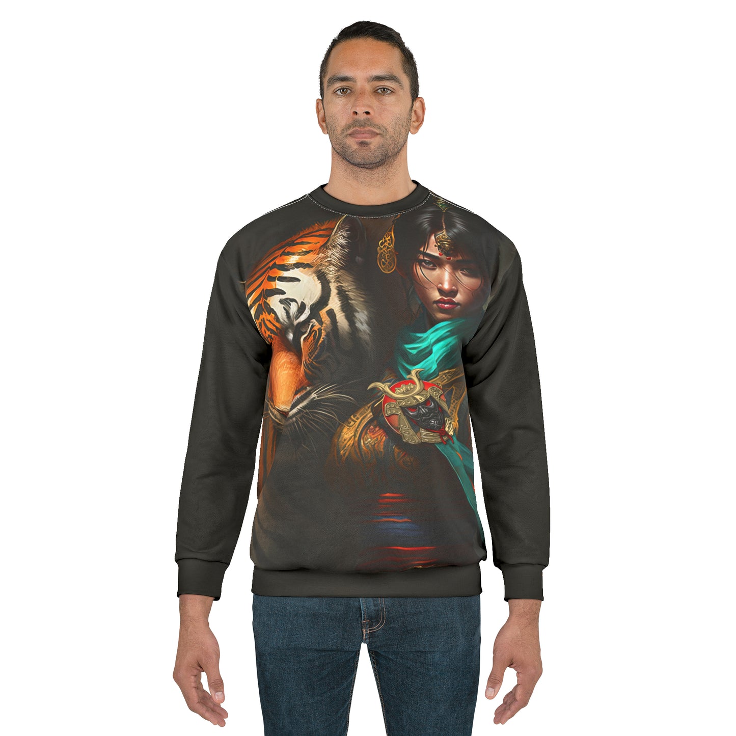 Bengal Tiger Goddess - Artistic Sweatshirt