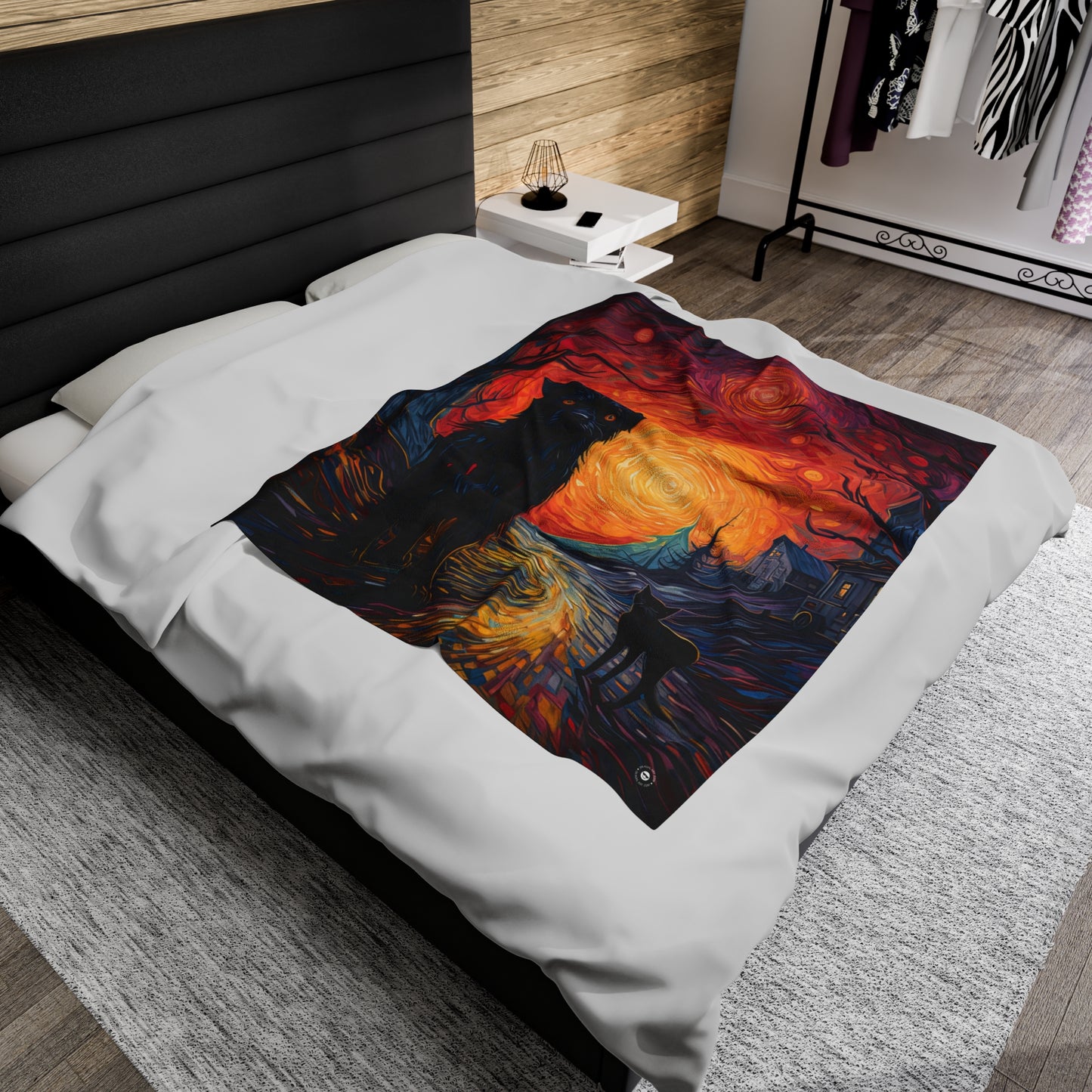 Scary Night - Artsy Throw Blanket