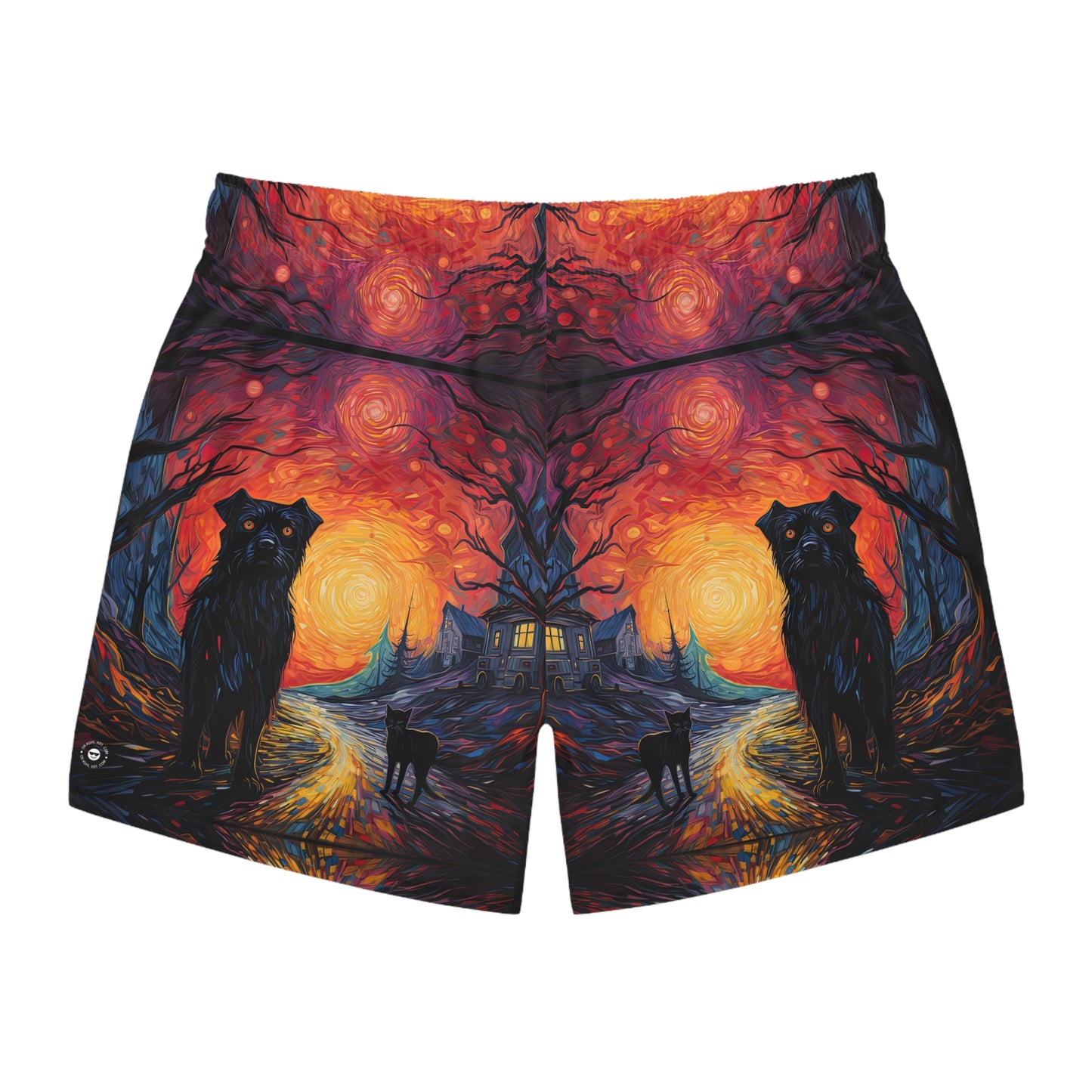 Scary Night - Artsy Swim Trunks