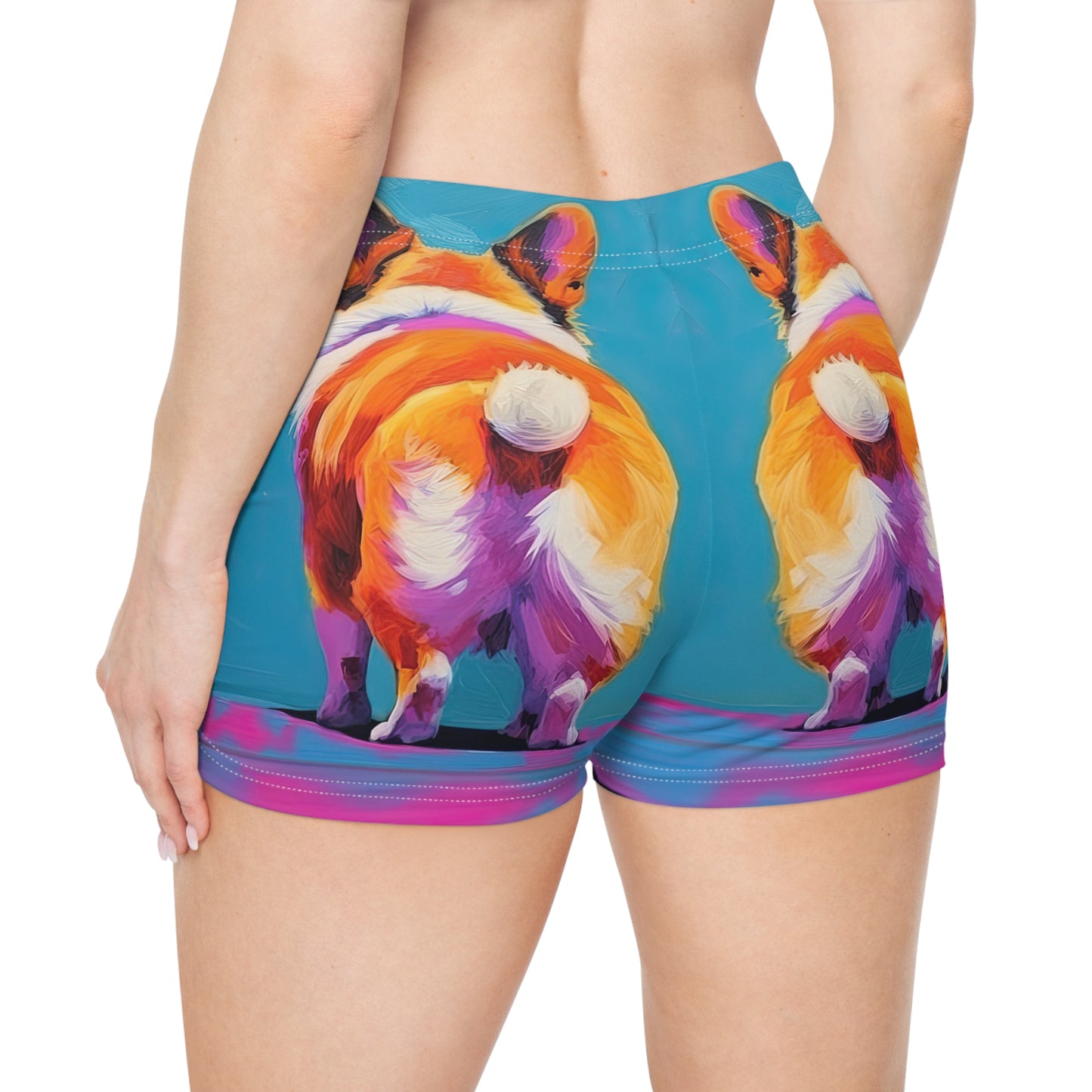 Corgi Butt in Blue - Artistic Shorts