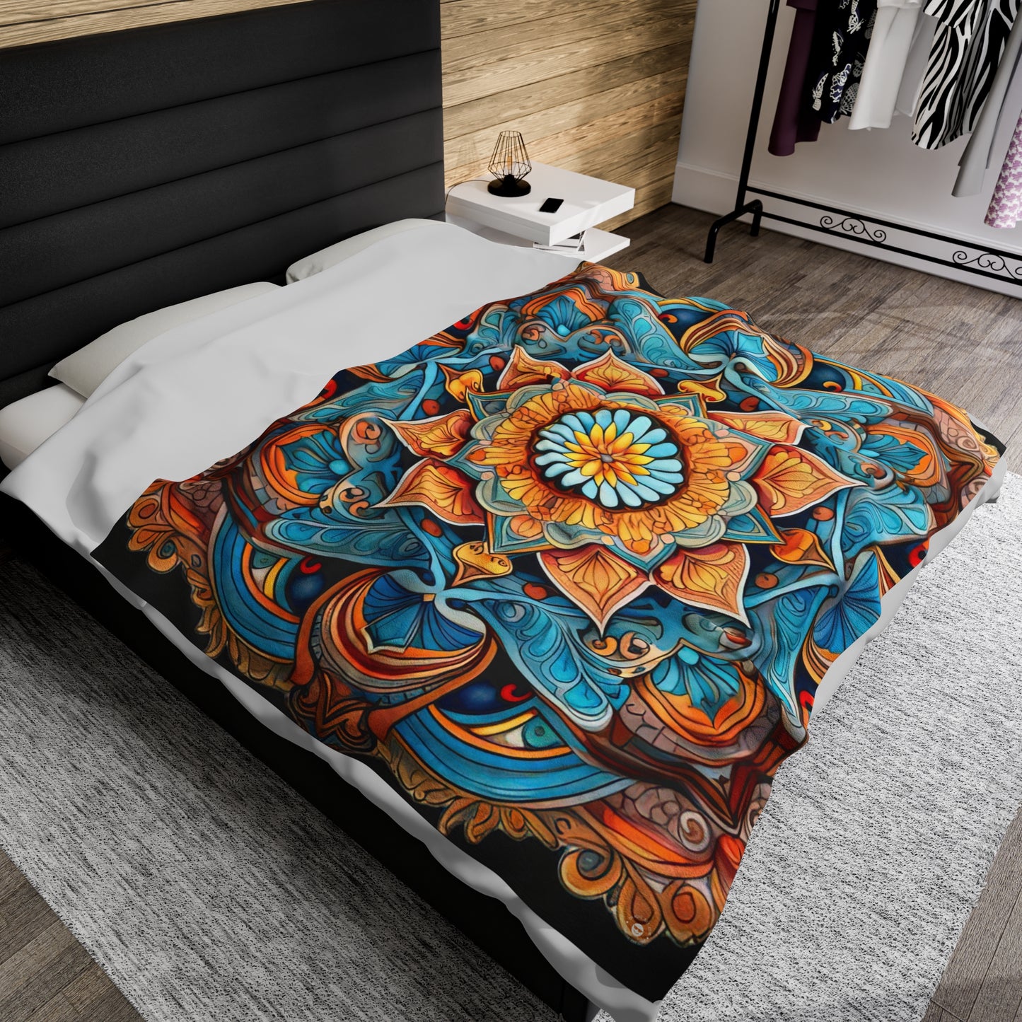 Winged Mandala - Artsy Throw Blanket