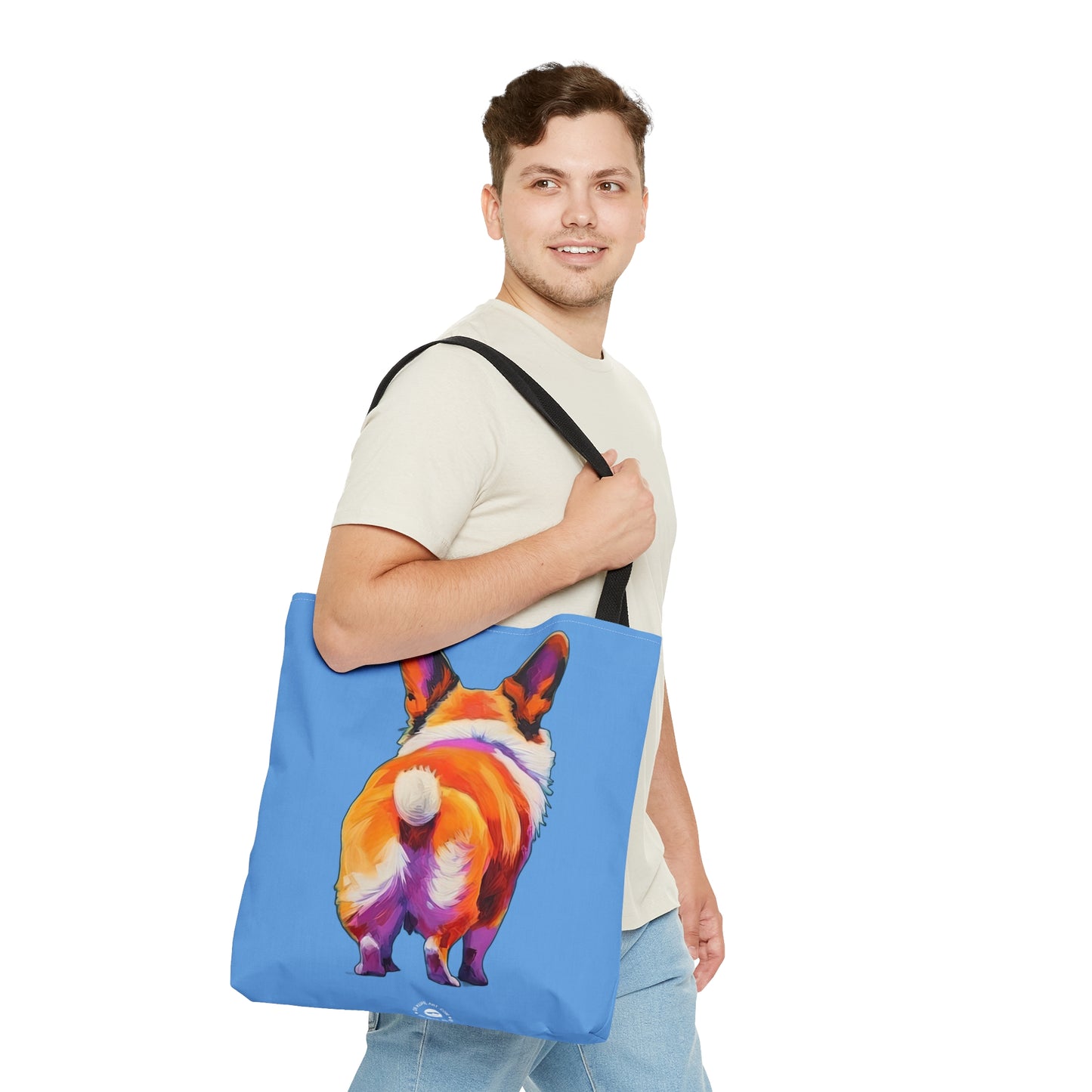 Corgi Butt in Blue - Artistic Tote Bag