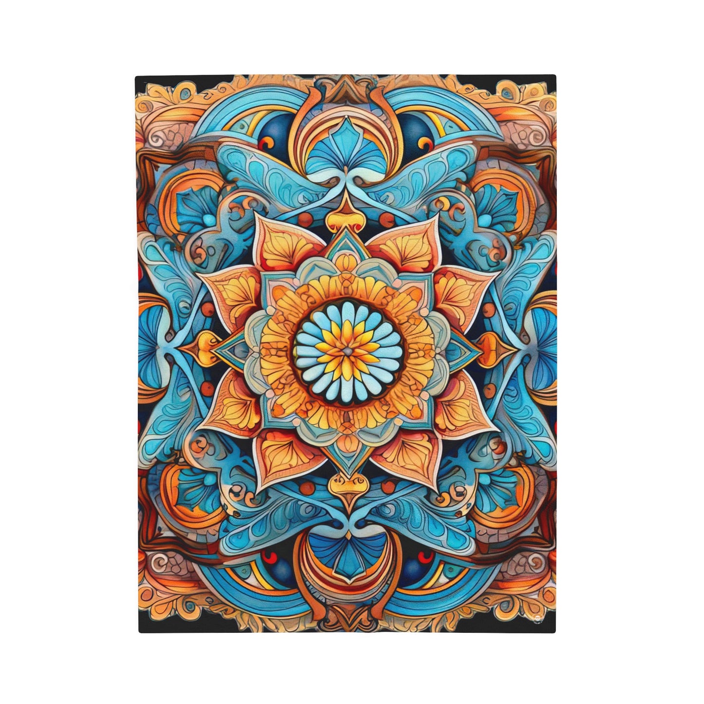 Winged Mandala - Artsy Throw Blanket