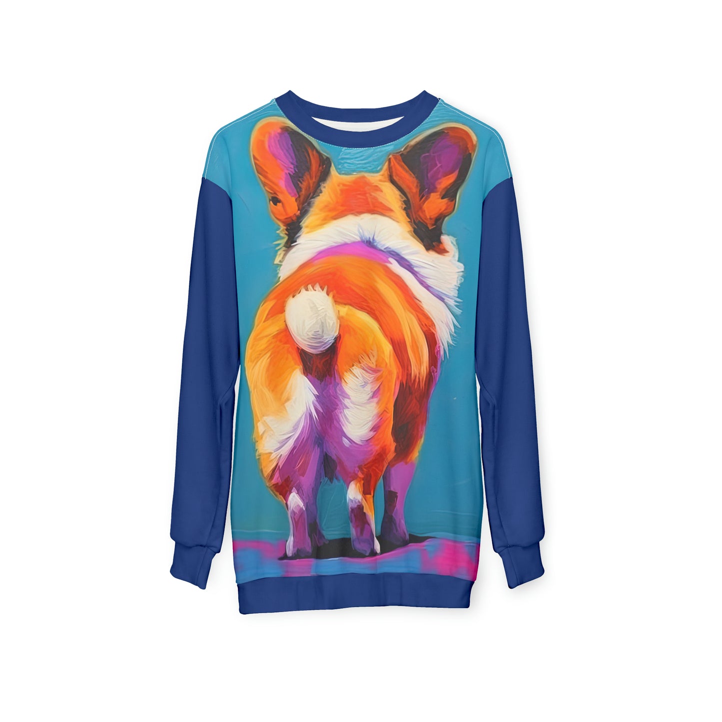 Corgi Butt in Blue - Artistic Sweatshirt