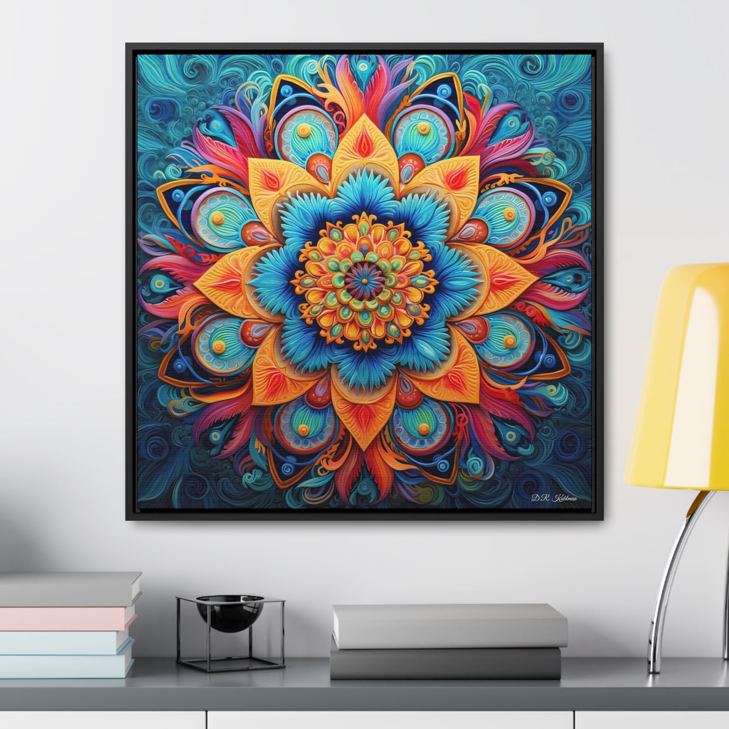 Floral Mandala on Canvas