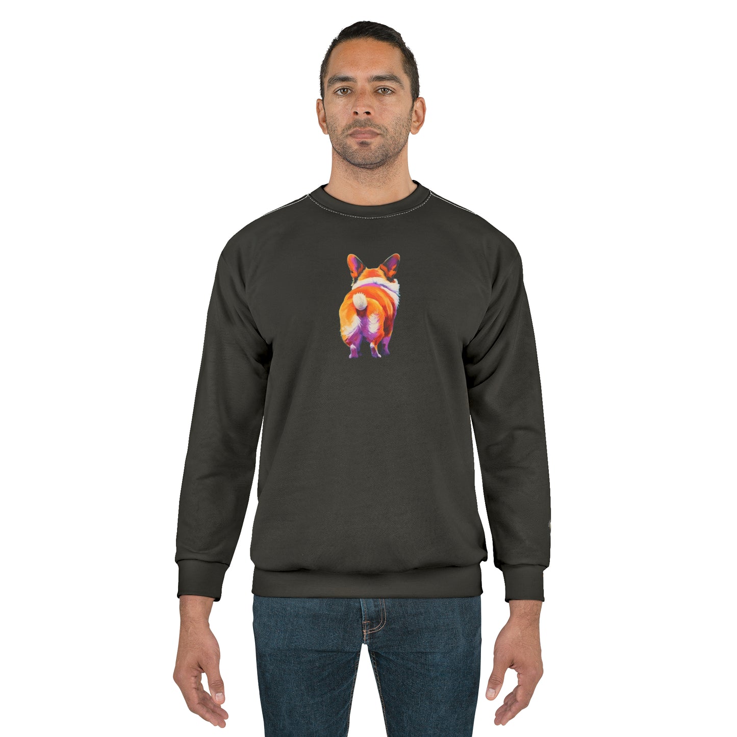 Corgi Butt in Black - Artistic Sweatshirt