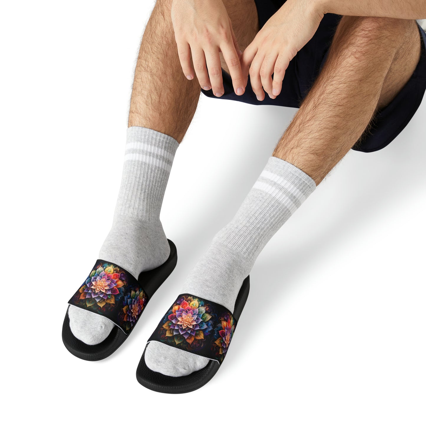 Lotus Mandala - Men's Slides