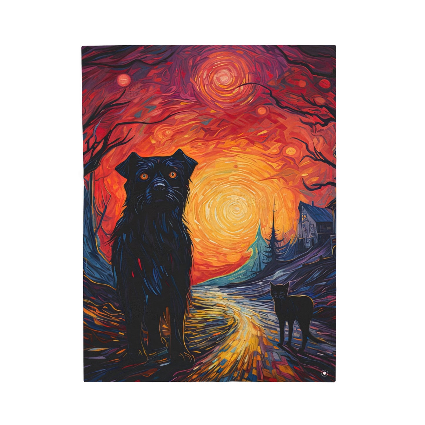 Scary Night - Artsy Throw Blanket