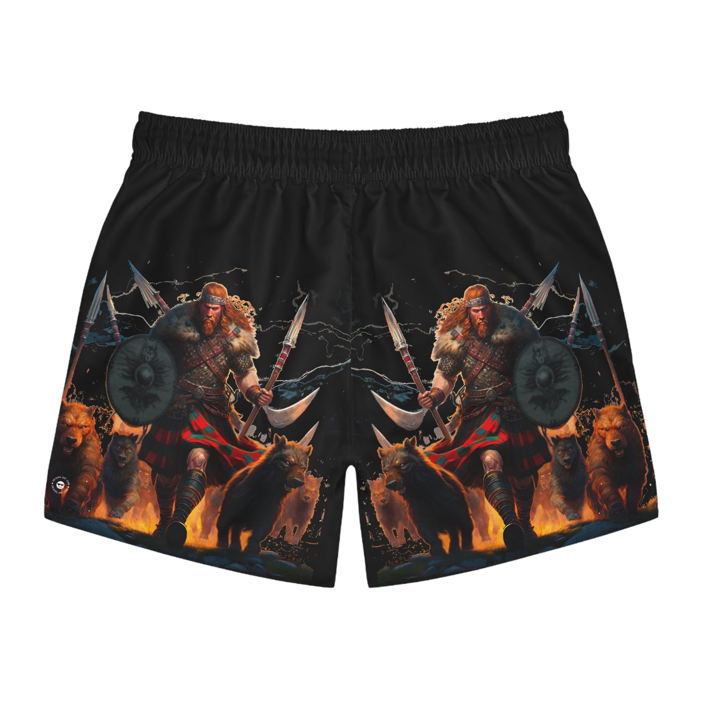 Scottish Battle Dog Pack - Artsy Swim Trunks