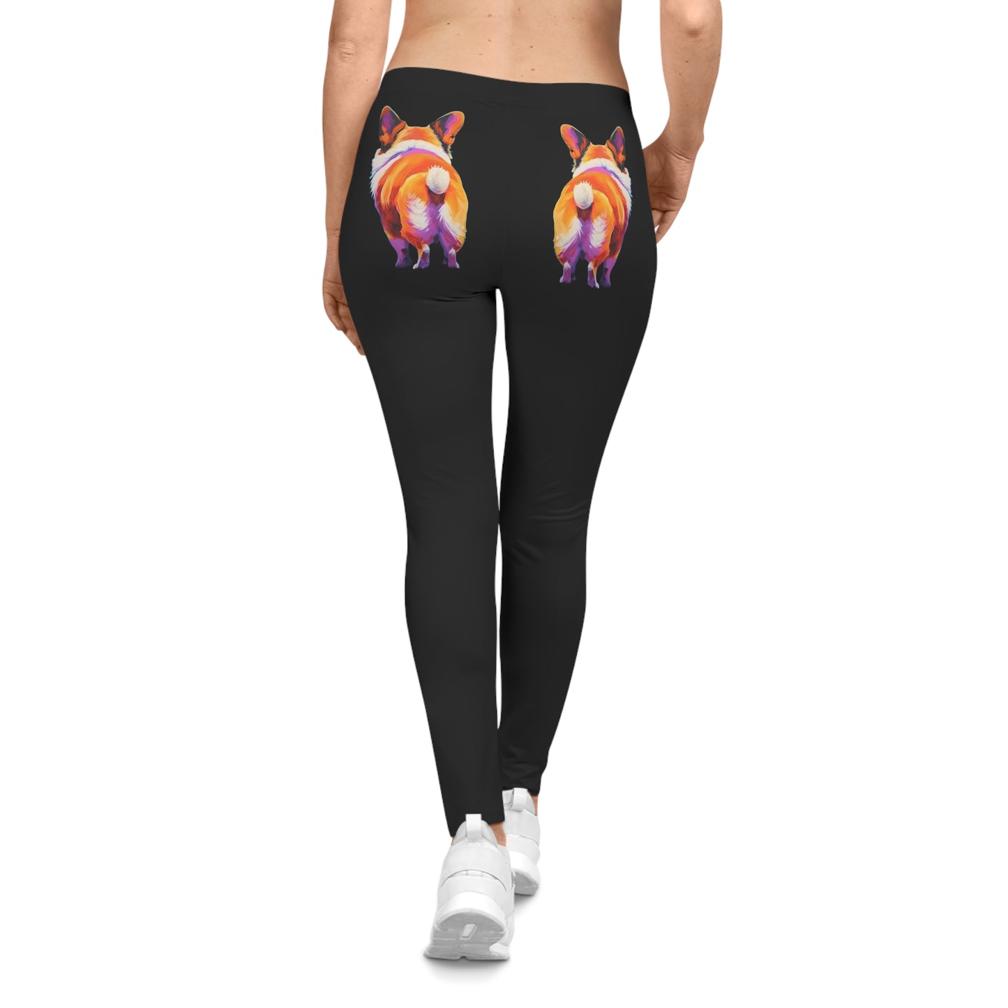 Corgi Butt in Black - Artistic Leggings