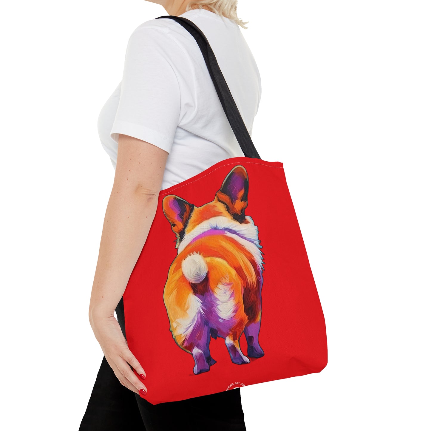 Corgi Butt in Red - Artistic Tote Bag