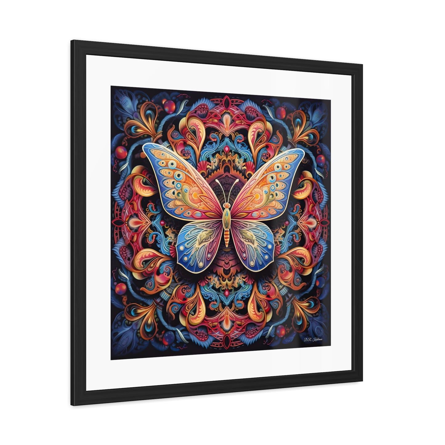 Butterfly Mandala - Framed Fine Art Print