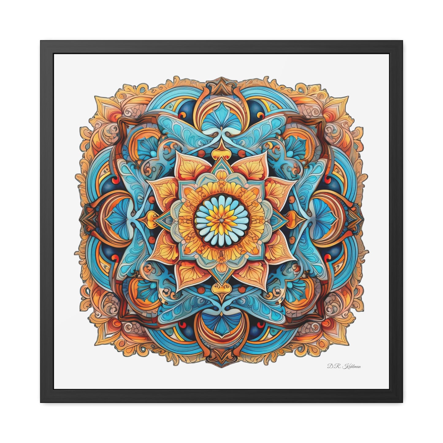 Winged Mandala - Framed Fine Art Print