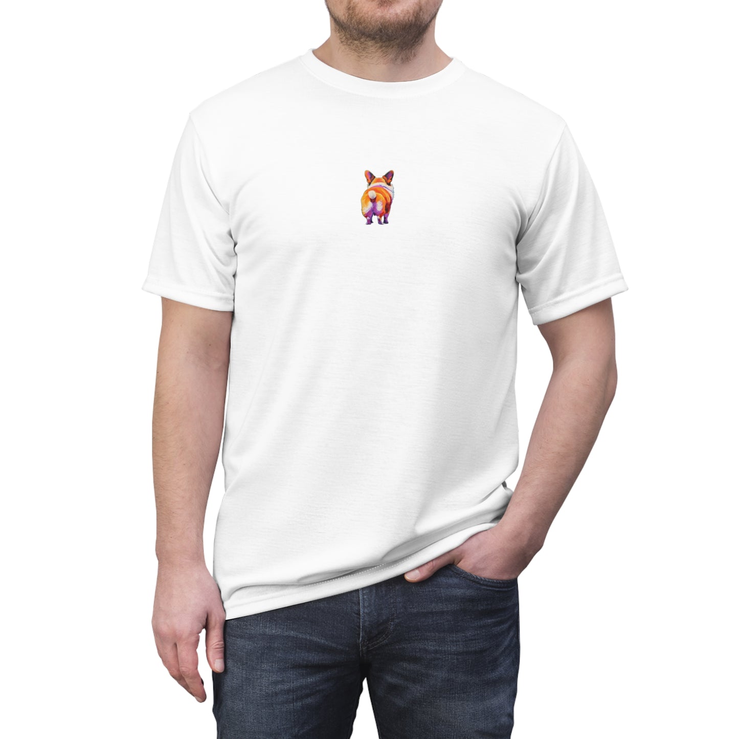 Corgi Butt in White - Fashion Tee