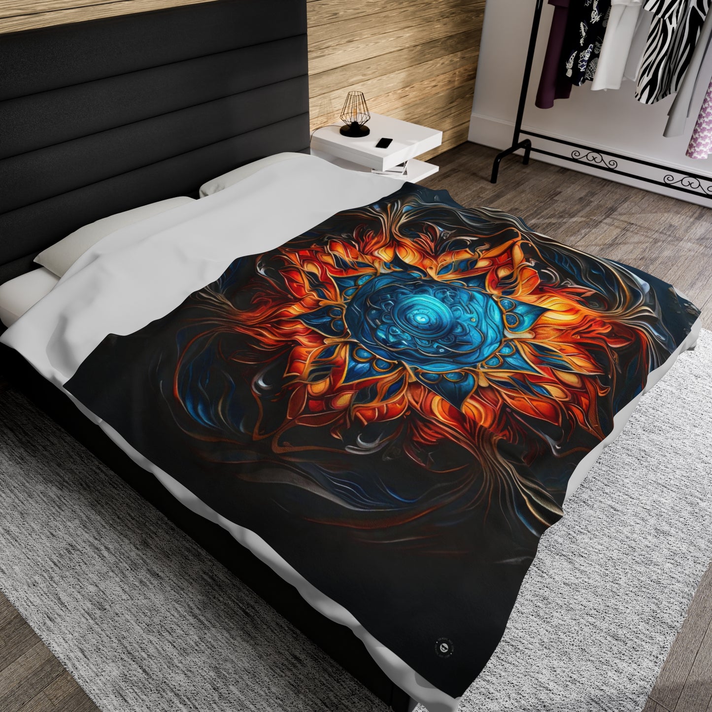 Fire and Ice - Artsy Throw Blanket