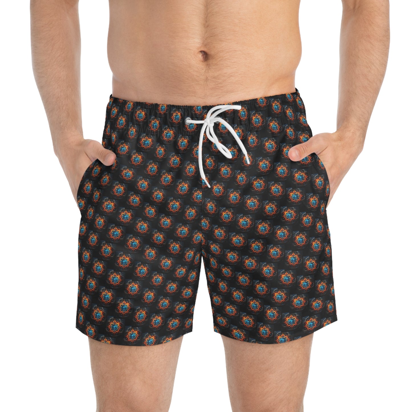 Fire and Ice Mosaic - Artsy Swim Trunks