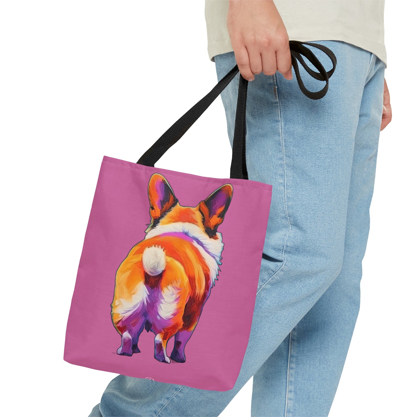 Corgi Butt in Pink - Artistic Tote Bag