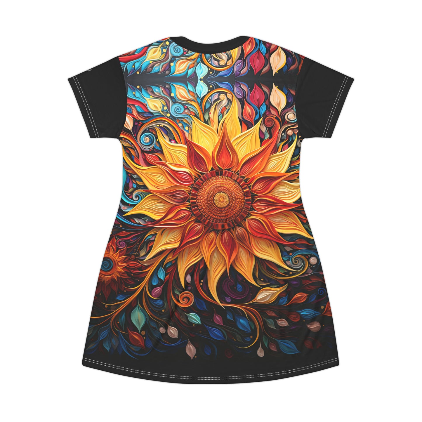 Blustery Blossom - Artsy T-Shirt Dress