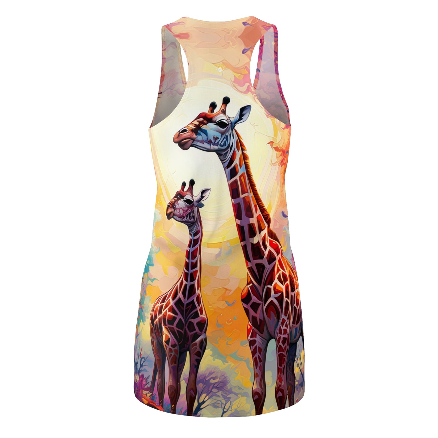 Giraffe Sunrise - Artistic Racerback Dress