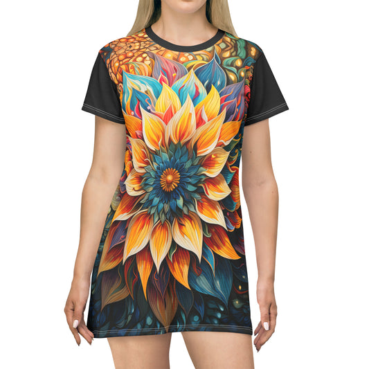 Pulsation - Artsy T-Shirt Dress